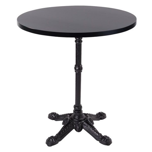 Bistro 4 Leg Round Top - Black