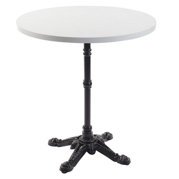Bistro 4 Leg Round Top - White