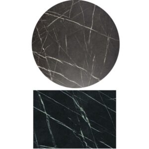 Black marble cafe table tops - laminated