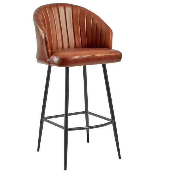 Brooklyn High Bar Stools - Bruciato Tan