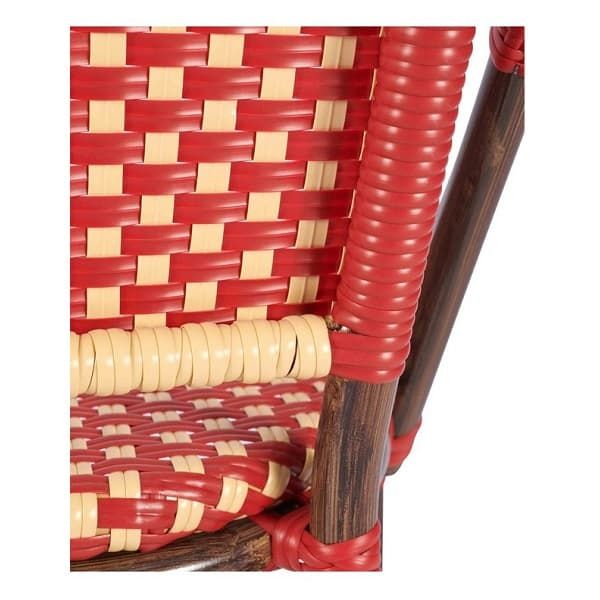 Spanish In/Outdoor Cafe Chairs - Red Detailed