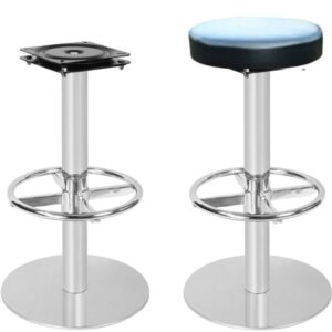 Club Swivel Bar Stools with foot ring - Steel