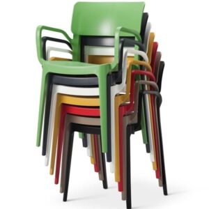 Vivo In / Outdoor Colorful Stackable Plastic Armchairs