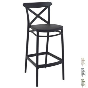 Robust Cross Back Outdoor High Stools