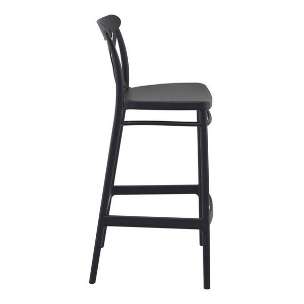 Cross 750mm In / Outdoor Bar Stool - Black