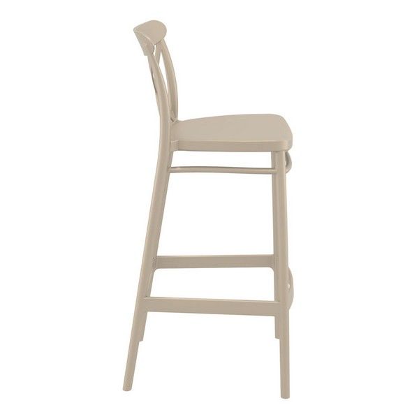 Cross 750mm In / Outdoor Bar Stool - Taupe