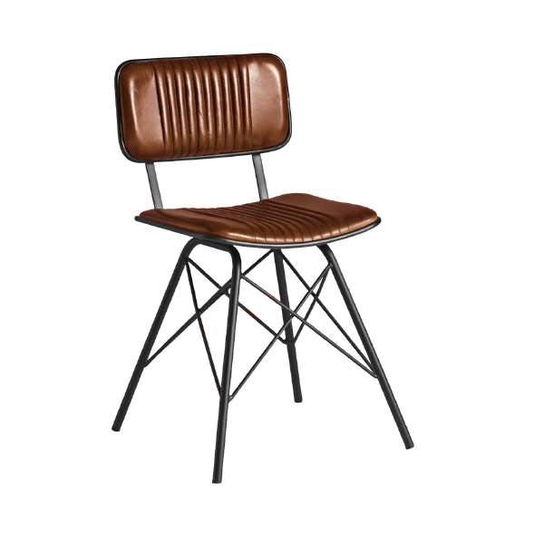 Duke Side Chair - Bruciato Leather