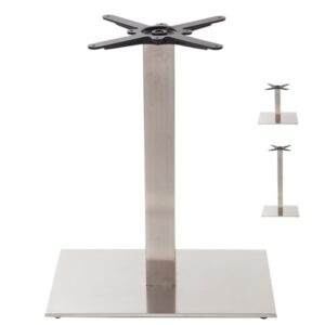 Greenwich Pedestal Brushed Steel Table Base