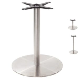 Greenwich Large Brushed Steel Table Bases - Round