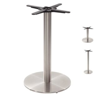 Greenwich Brushed Steel Table Bases - Small Round