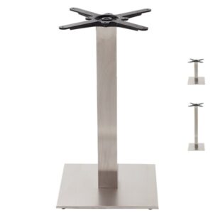 Greenwich Brushed Steel Table Bases - Square