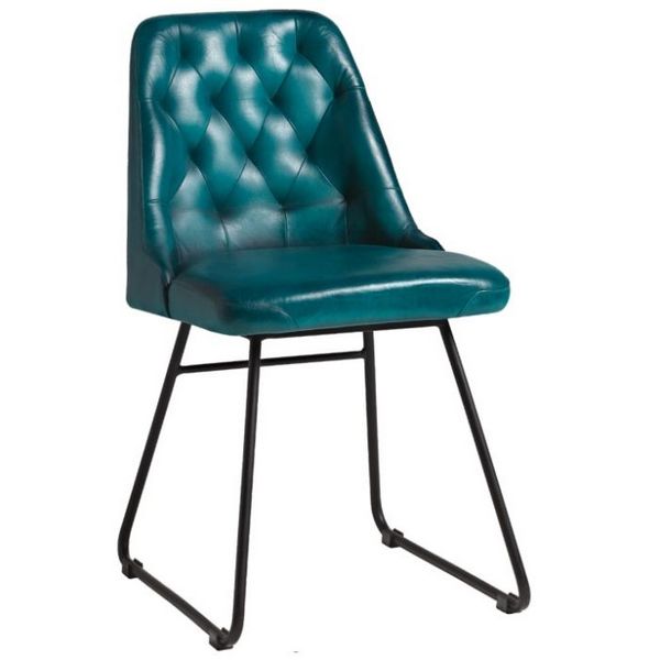 Harland Leather Chairs - Vintage Blue