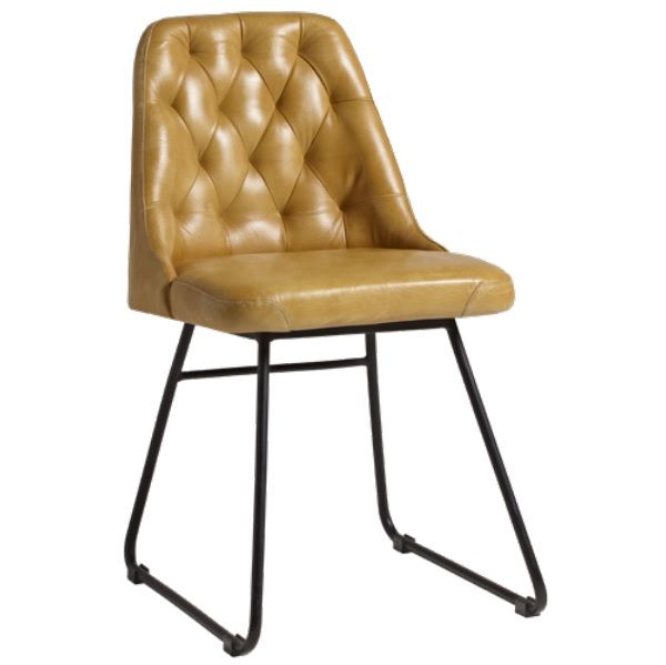 Harland Leather Chairs - Vintage Gold