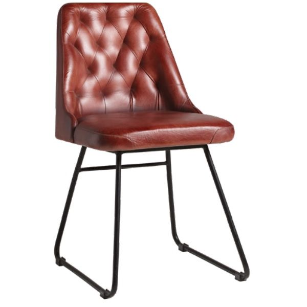 Harland Leather Chairs - Vintage Red