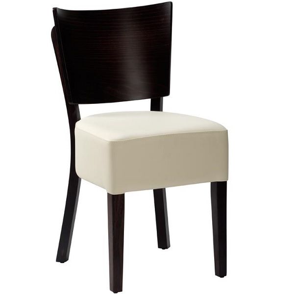 Kensington Dining Chairs - Ivory - Wenge Frame