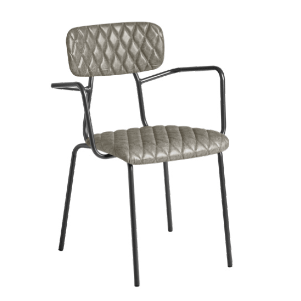 Kara Arm Chair - Vintage Silver