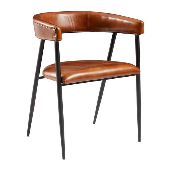 Mario Modern Dining Arm Chairs - Leaher