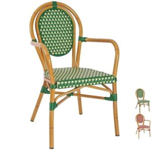 Outdoor Bistro Chairs with Arms - Monaco
