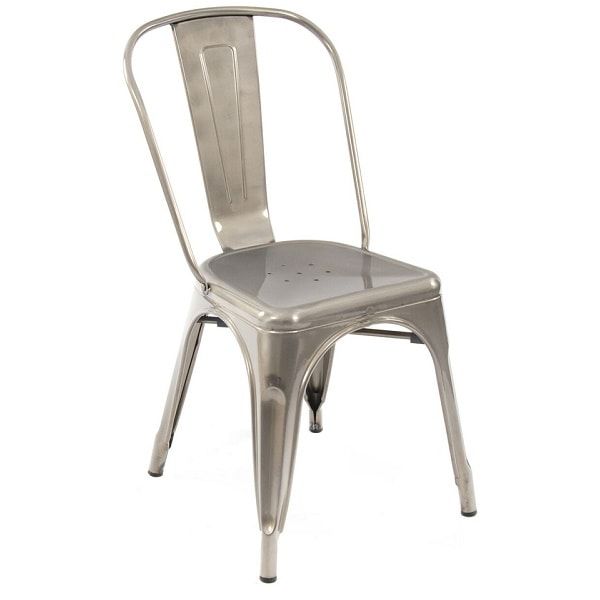 Paris Metal Chairs - Gun Metal