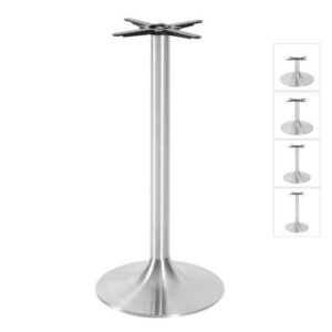 Tulip Table Bases - Trumpet Brushed Steel
