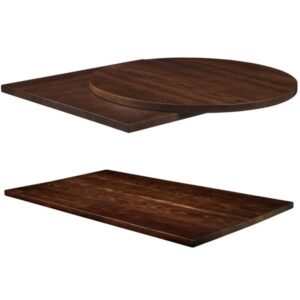 Solid Dark Wood Table Tops