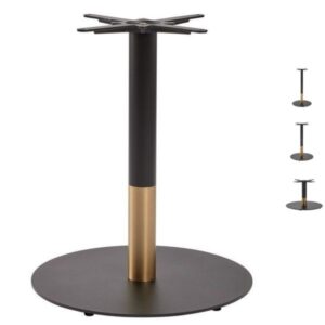 Boston Sleek Table Bases - Black And Gold - Large Round