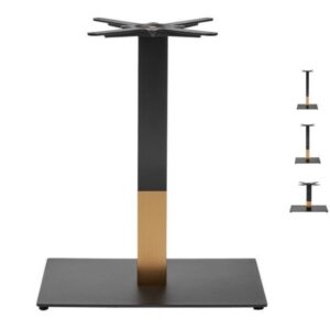Boston Sleek - Black & Gold Table Bases - Small Rectangle