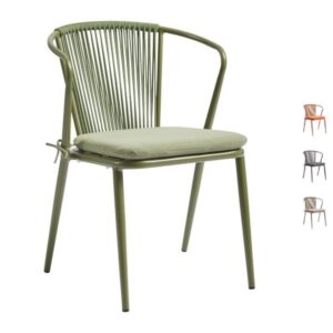 Outdoor Chairs with Arms and Seat Cushion
