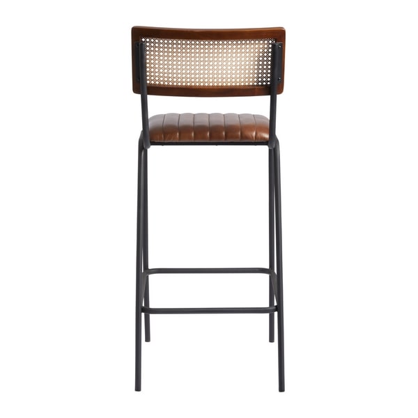 Savanna Bar Stool - Genuine Leather - Back View