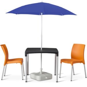 Colourful Outdoor Table & Chairs with Parasol