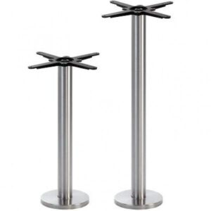 Anchor Floor Mounted Table Bases - Brushed Steel