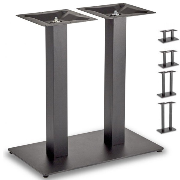 Black twin table legs for large tops