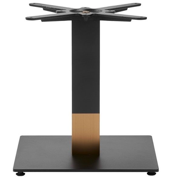 Boston Sleek - Black And Gold - Small Square - Coffee Height