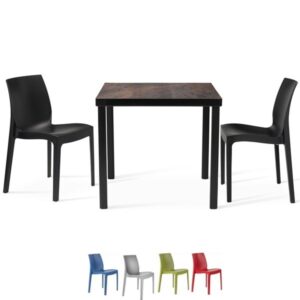 Urban Ceramic Outdoor Table and Chairs Set