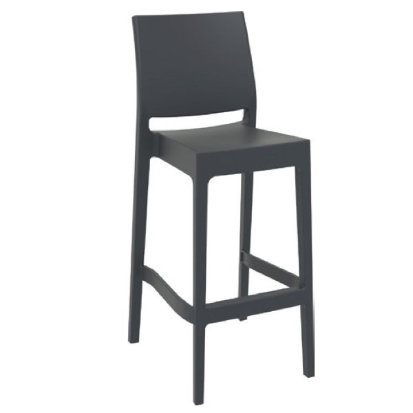 Maya 75 In / Outdoor Stacking High Stools - Dark Grey