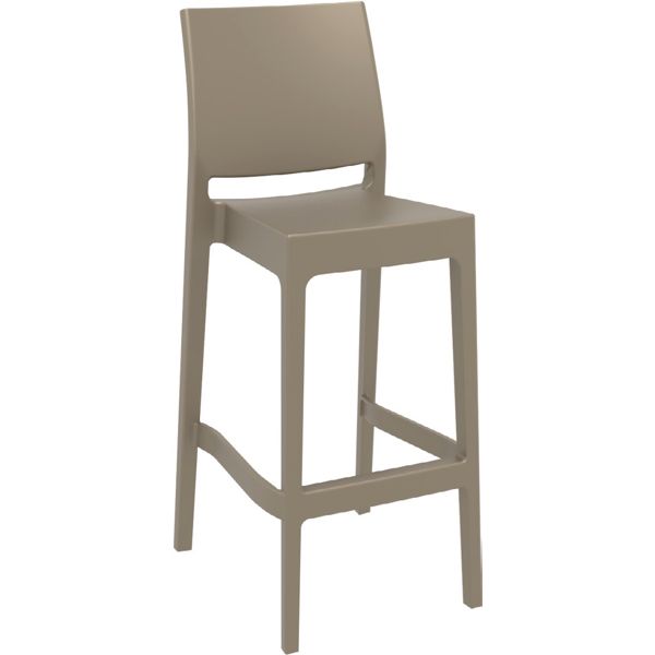 Maya 75 In / Outdoor Stacking High Stools - Taupe