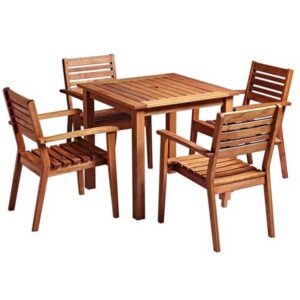 Wooden Square Outdoor Tables & Chairs