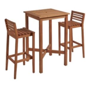 More Wooden Outdoor Bar Tables and Barstools Set
