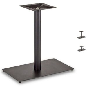 Profile Black Rectangular Table Base Round Column