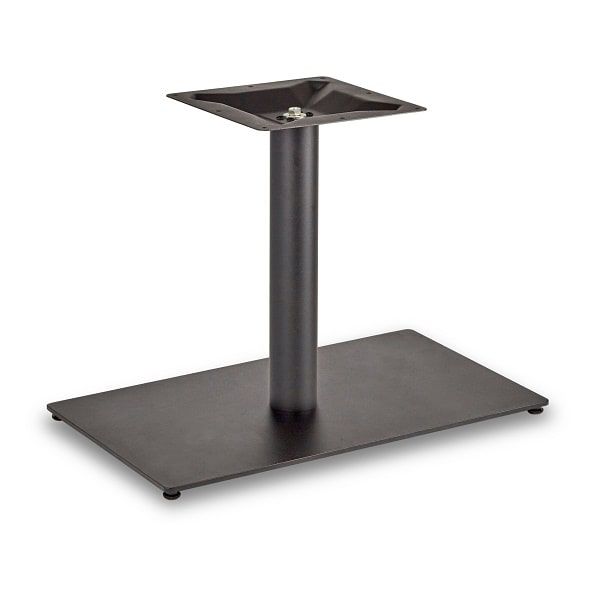 Profile Black Rectangular Table Base Round Column - Lounge Height