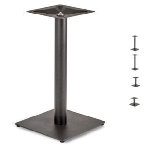 Profile Black Small Square Table Base Round Column