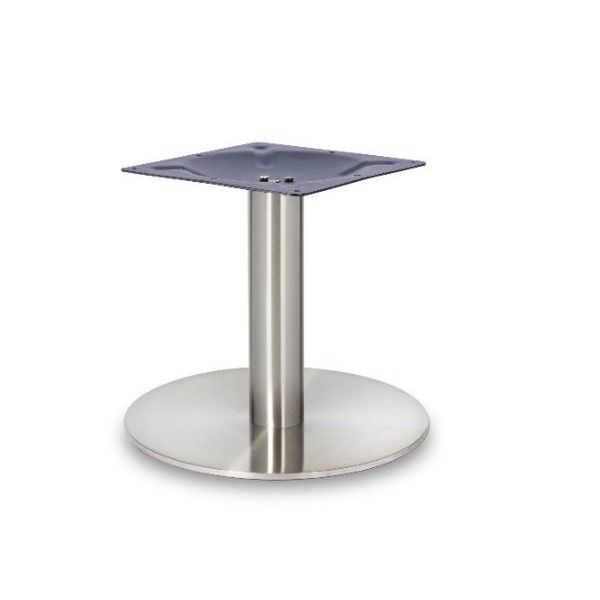 Profile Brushed Steel Table Bases - Small Round - Coffee Height