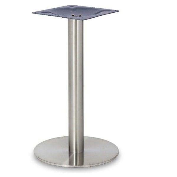 Profile Brushed Steel Table Bases - Small Round - Dining Height