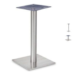 Profile Brushed Steel Table Bases - Small Square
