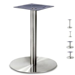 Profile Brushed Steel Table Bases - Large Round