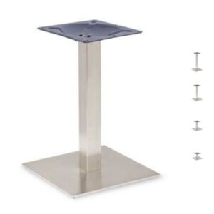 Profile Brushed Steel Table Bases - Large Square