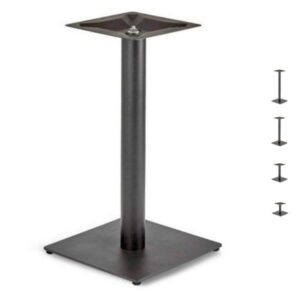 Profile Black Large Square Table Base Round column