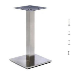 Profile Brushed Steel Table Bases - Small Square