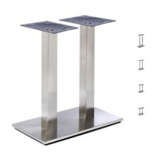 Profile – Brushed Steel Table Base - Twin