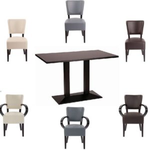 Stena Large Commercial Dining Table and Chairs Set